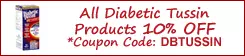 All Diabetic Tussin Products 10% OFF 